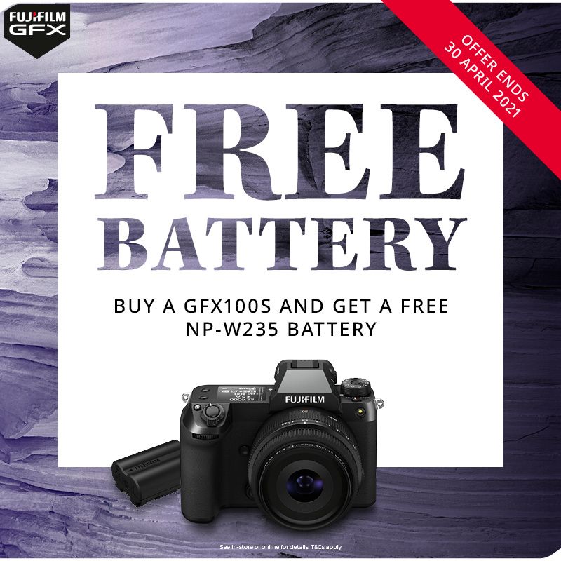 Free NP-W235 Battery for the Fujifilm GFX100S